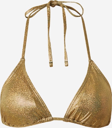 PIECES Triangle Bikini Top 'ANGALA' in Brown: front