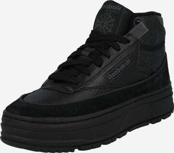 Sneaker alta 'Club C Geo' di Reebok in nero: frontale