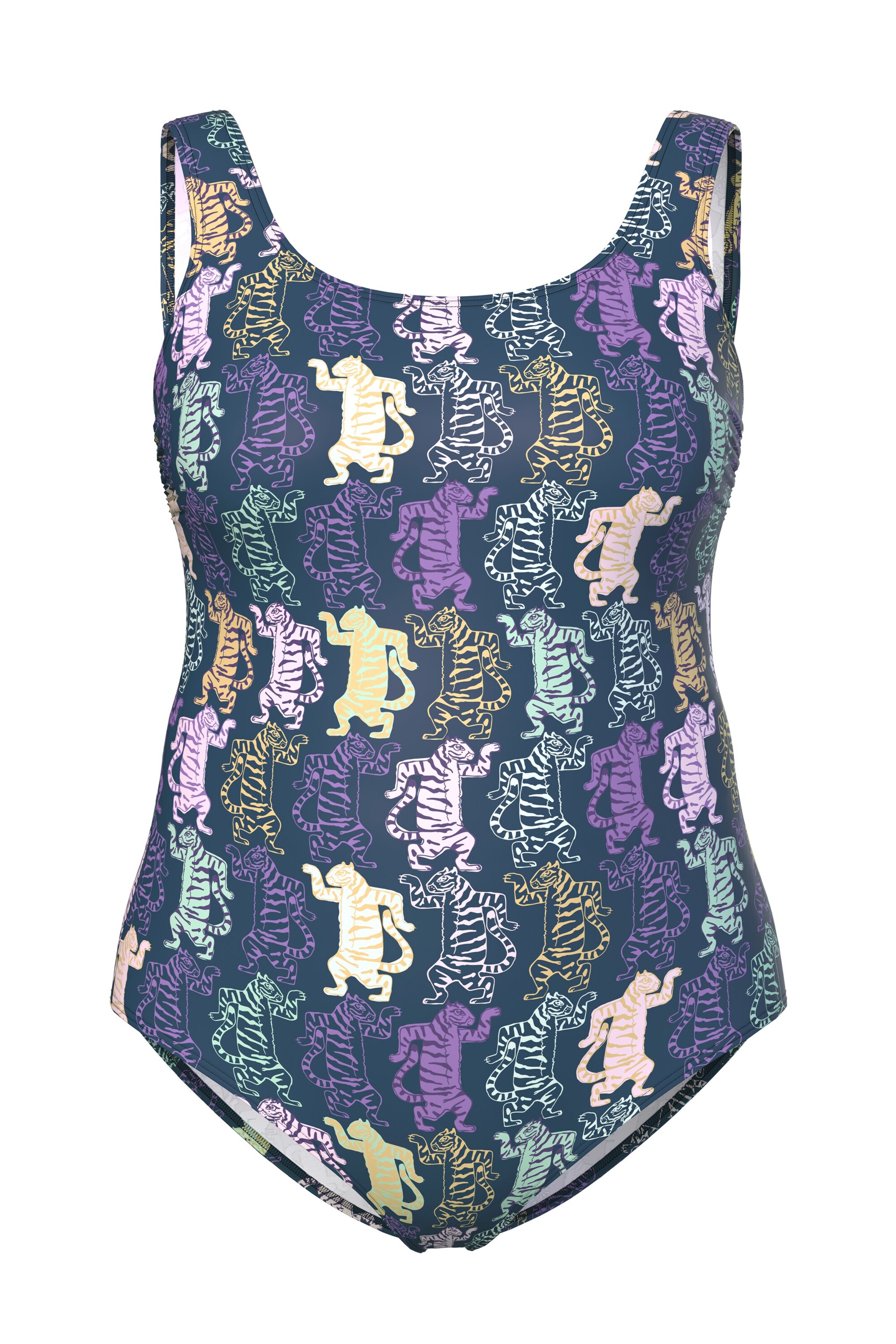 Ulla Popken Badpak in Blauw: voorkant