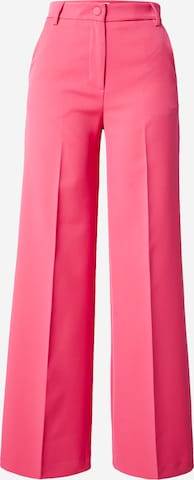 rožinė Liu Jo Plačios klešnės Kelnės su kantu: priekis