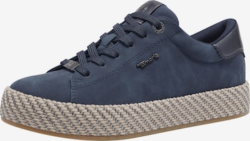 Baskets basses Tamaris en bleu : devant