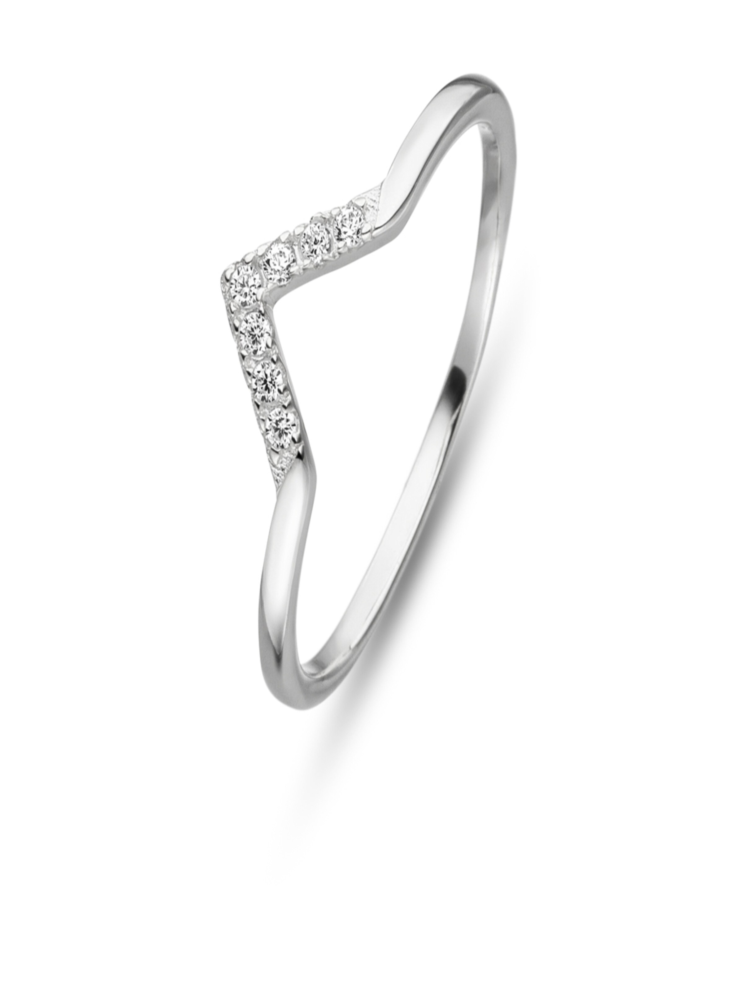 Fiocco Jewelry Ring 'Crown' in Silver: front