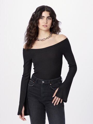 Gina Tricot - Camisa 'Vanessa' em preto: frente