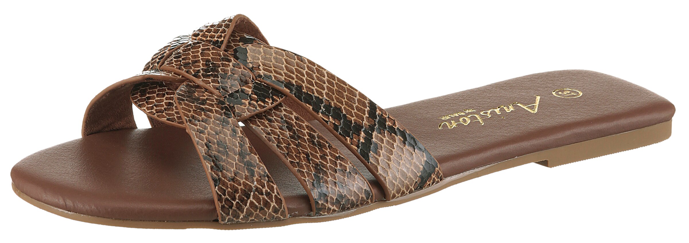 Aniston Pantolette in Braun: Vorderseite