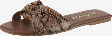 Aniston Pantolette in Braun: Vorderseite