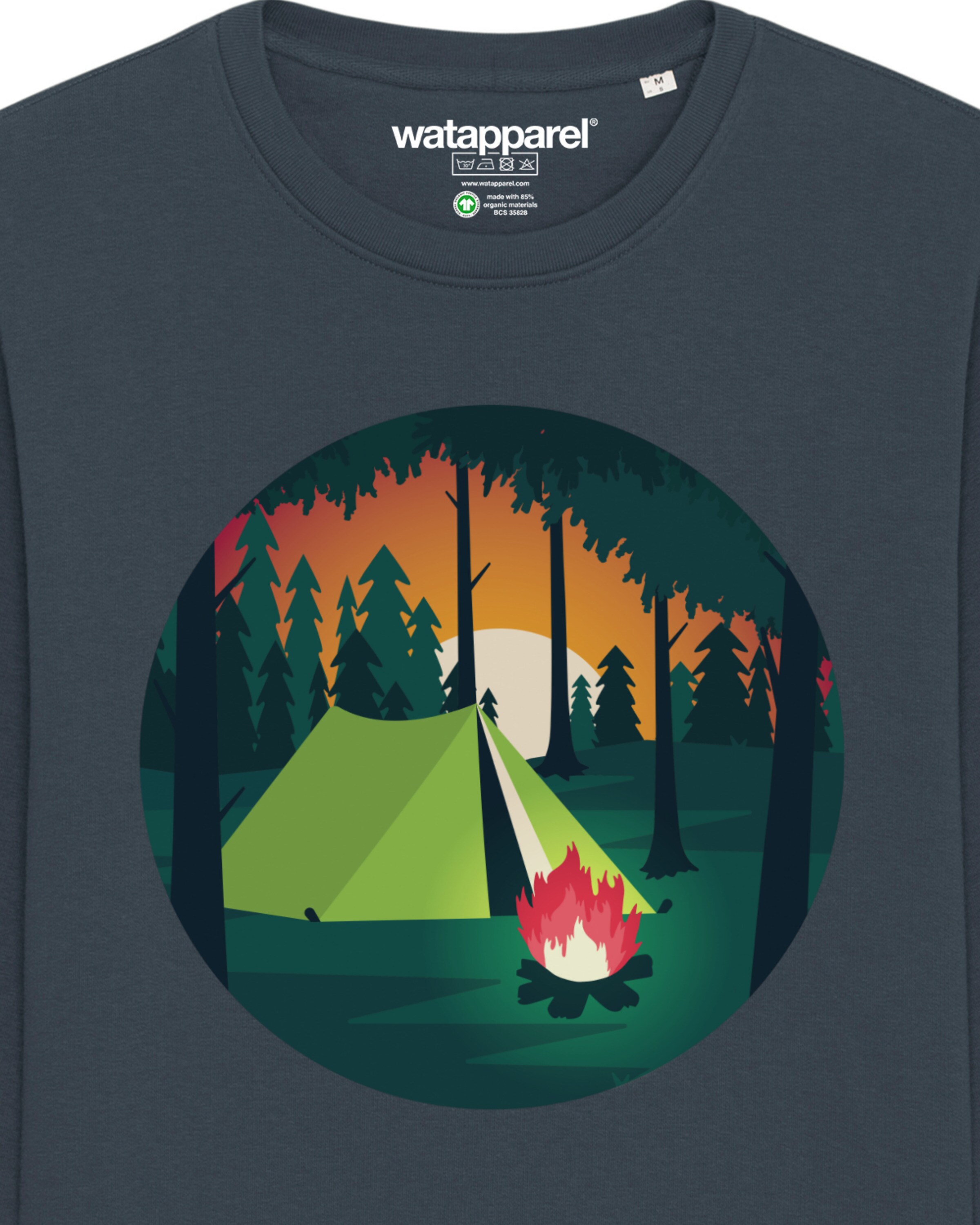 Watapparel Sweatshirt ' Zelten ' in Grijs