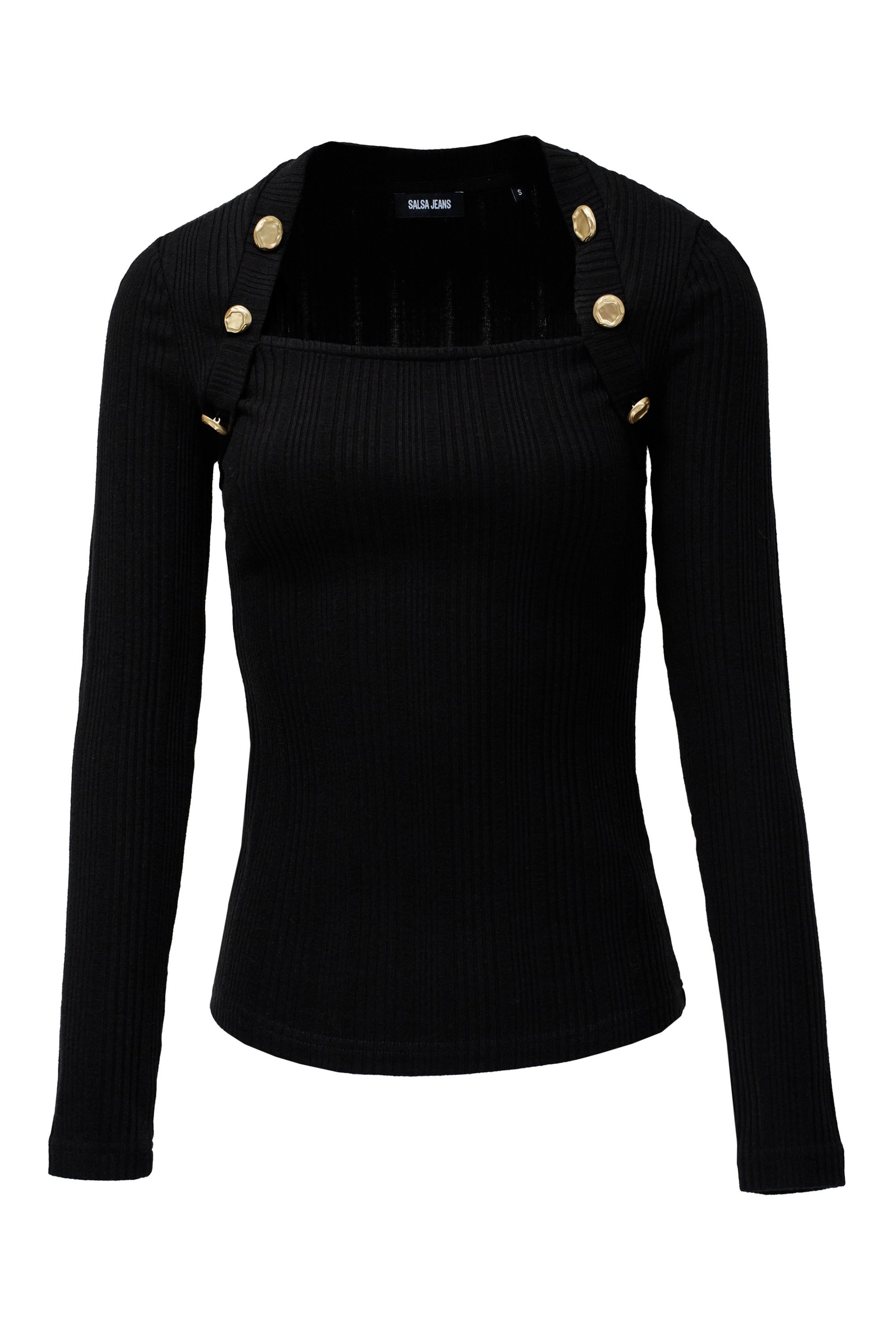 Salsa Jeans Trui in Zwart: voorkant