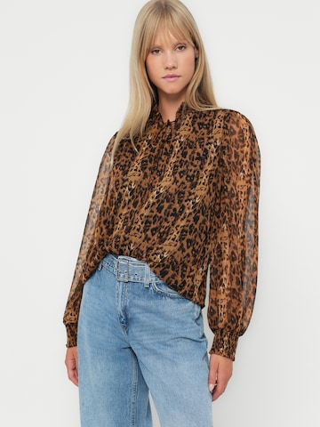 VILA Blouse 'VIFALIA' in Brown