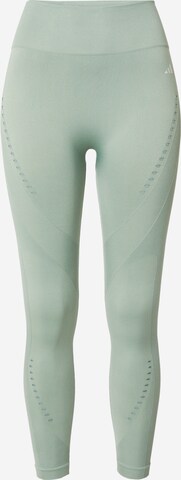 ADIDAS PERFORMANCE Skinny Sports trousers 'Seamless' in Green: front