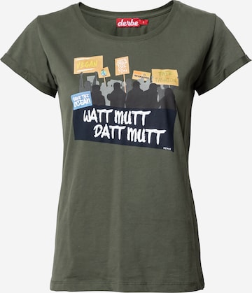 Derbe Shirt 'Watt Mutt Girls' in Green: front