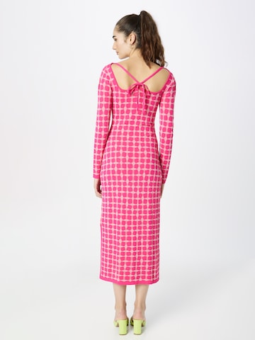 Warehouse Knitted dress in Pink