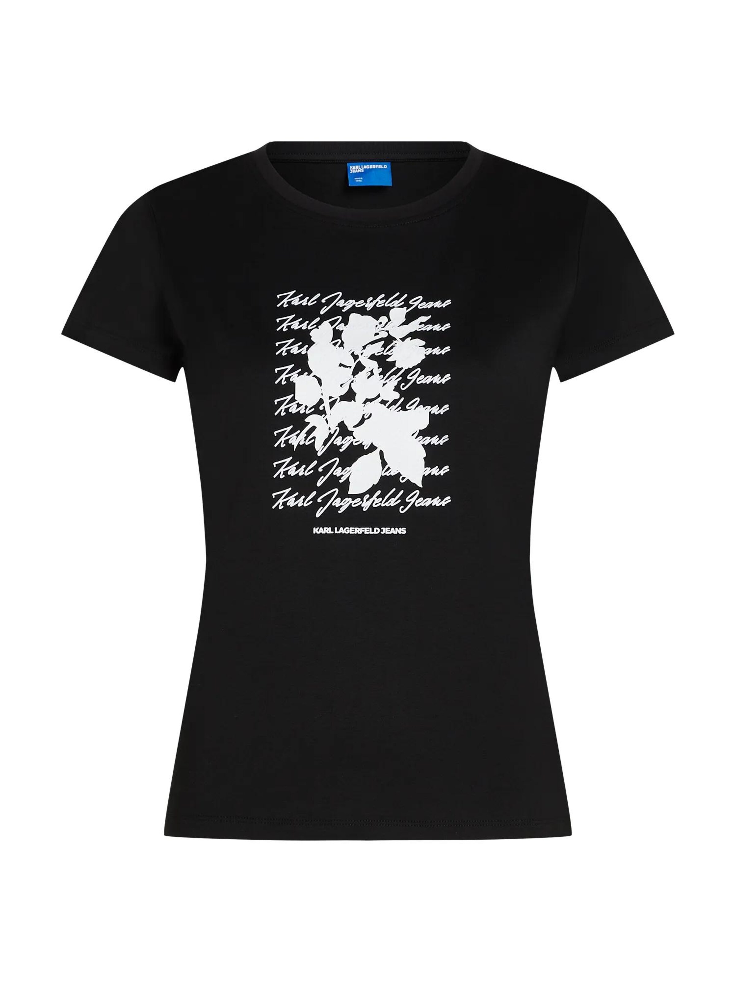 KARL LAGERFELD JEANS Camisa em L em preto / branco, Vista do artigo