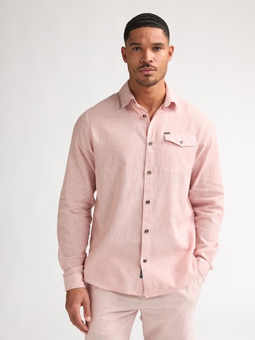 Petrol Industries Regular Fit Hemd 'Eclipse' in Rot: Vorderseite