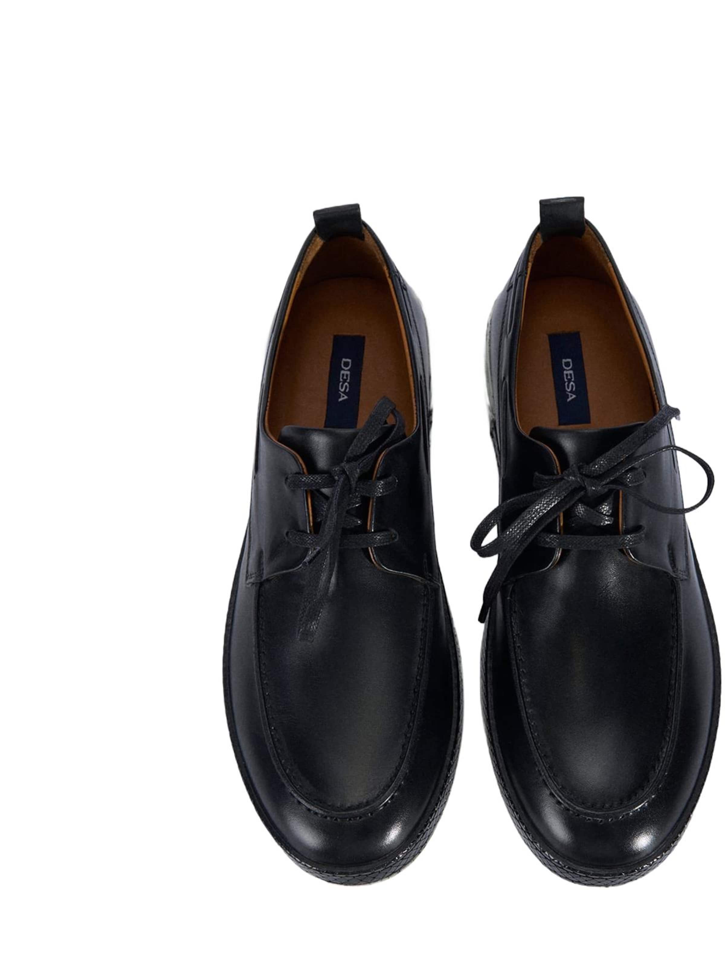 Chaussure à lacets 'Schnürschuhe' Desa en noir