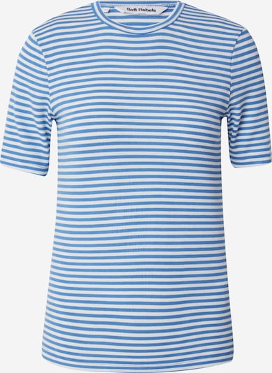 Marškinėliai 'Fenja' iš Soft Rebels, spalva – mėlyna / natūrali balta, Prekių apžvalga