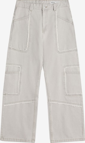 BershkaBaggy Traperice - siva boja: prednji dio