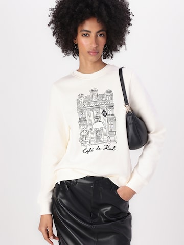 Karl Lagerfeld Sweatshirt 'Karl Lagerfeld x Jorge Parra' in Beige
