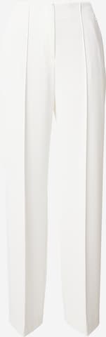 COMMA regular Παντελόνι με τσάκιση σε λευκό: μπροστά