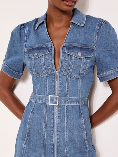 Lipsy Robe-chemise en 32 en bleu denim, Vue avec produit