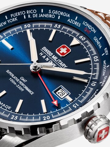 SWISS MILITARY HANOWA Uhr 'Afterburn Gmt' in Braun