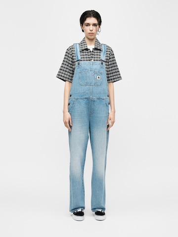 Carhartt WIP Loosefit Latzjeans in Blau: Vorderseite