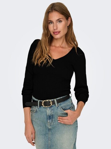 Pull-over 'ONLLeelo' ONLY en noir : devant