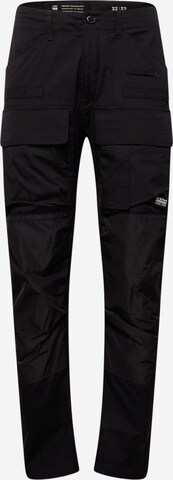 Effilé Pantalon cargo G-Star RAW en noir : devant