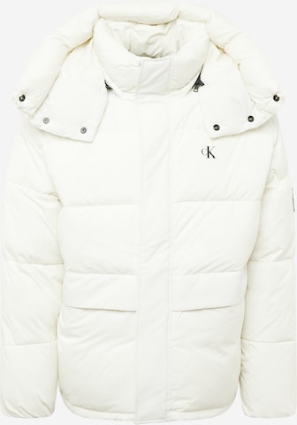 Calvin Klein Jeans Winterjas in Wit: voorkant