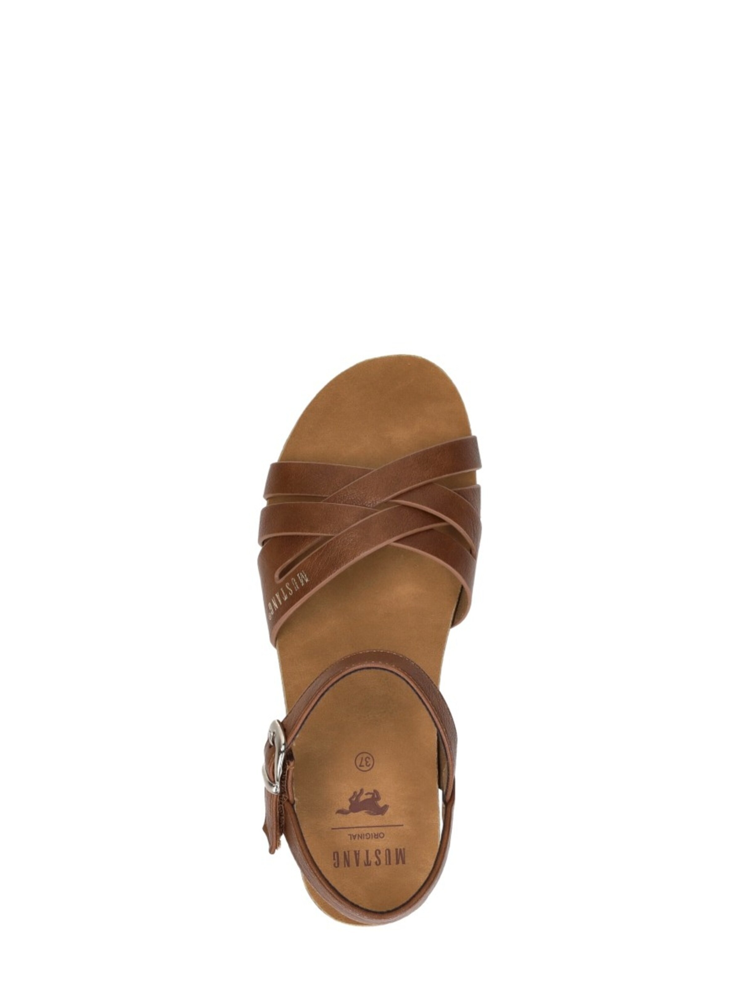 MUSTANG Sandal 'Sandalen Plat' in Brown