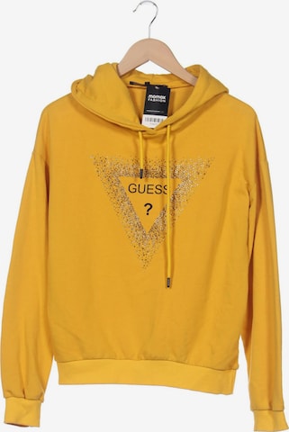 GUESS Sweatshirt & Zip-Up Hoodie in XL in Yellow: front