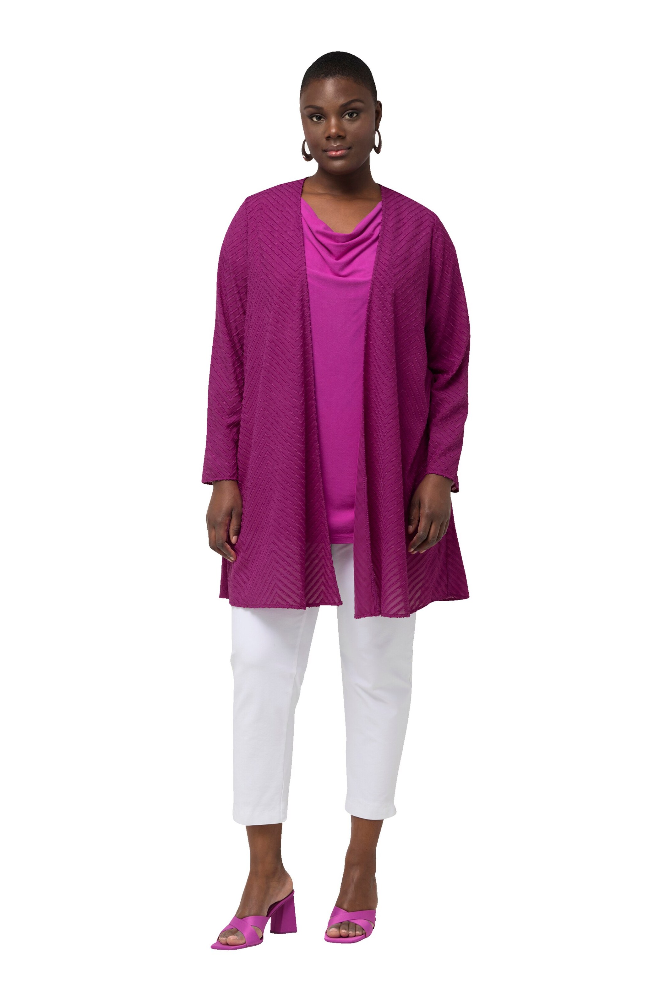 Ulla Popken Strickjacke in Lila