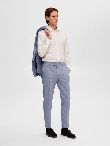 SELECTED HOMME Slim fit Trousers with creases 'RYDE' in Blue