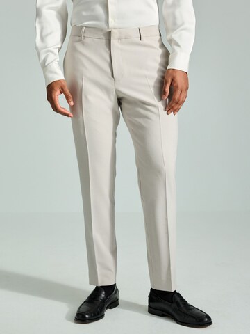 Next Skinny Trousers with creases in Beige: front