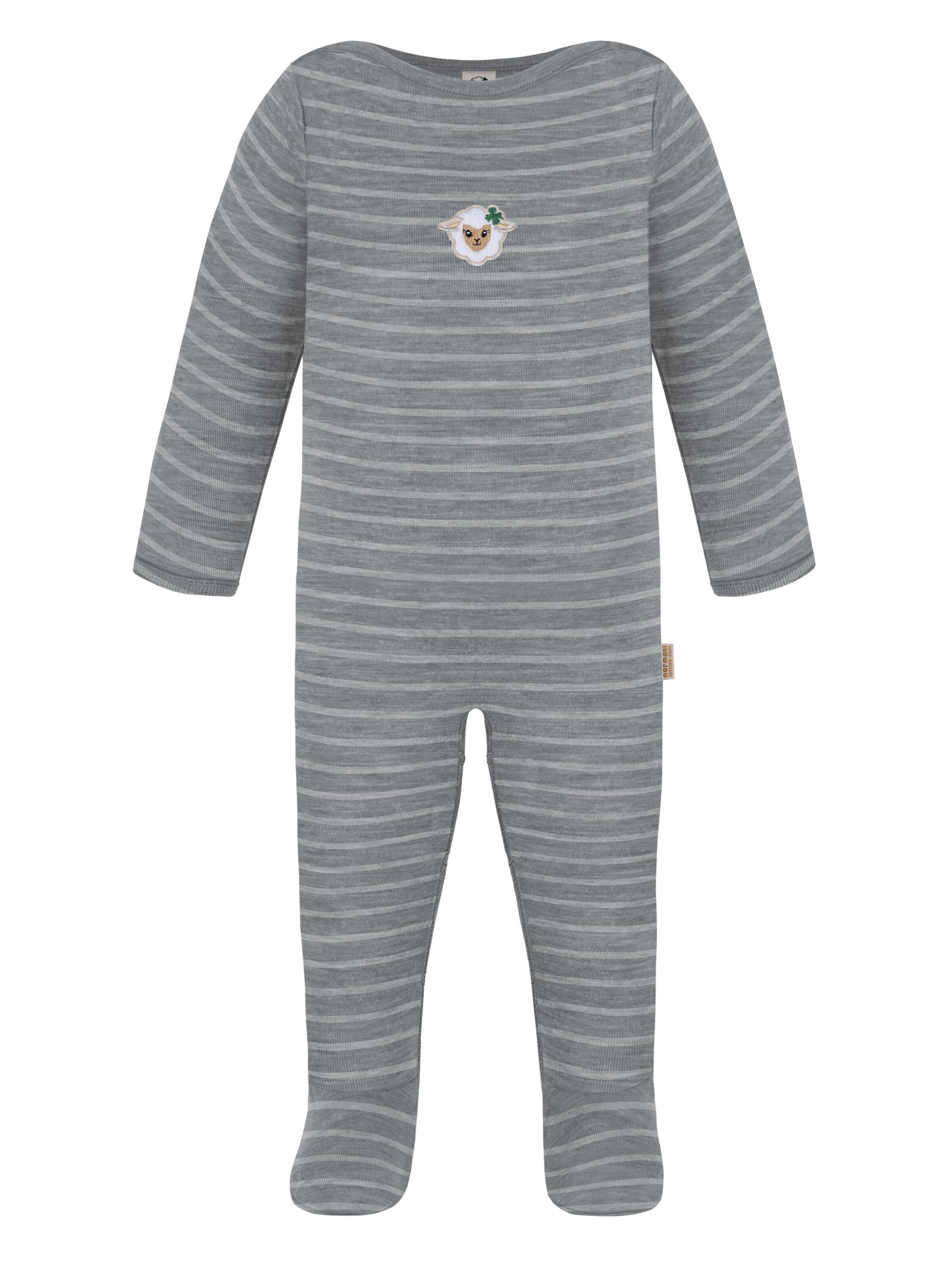 normani Strampler/Body 'Levin' in Grau: Vorderseite