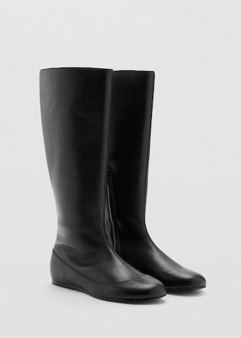 MANGO Stiefel 'Botona' in Schwarz