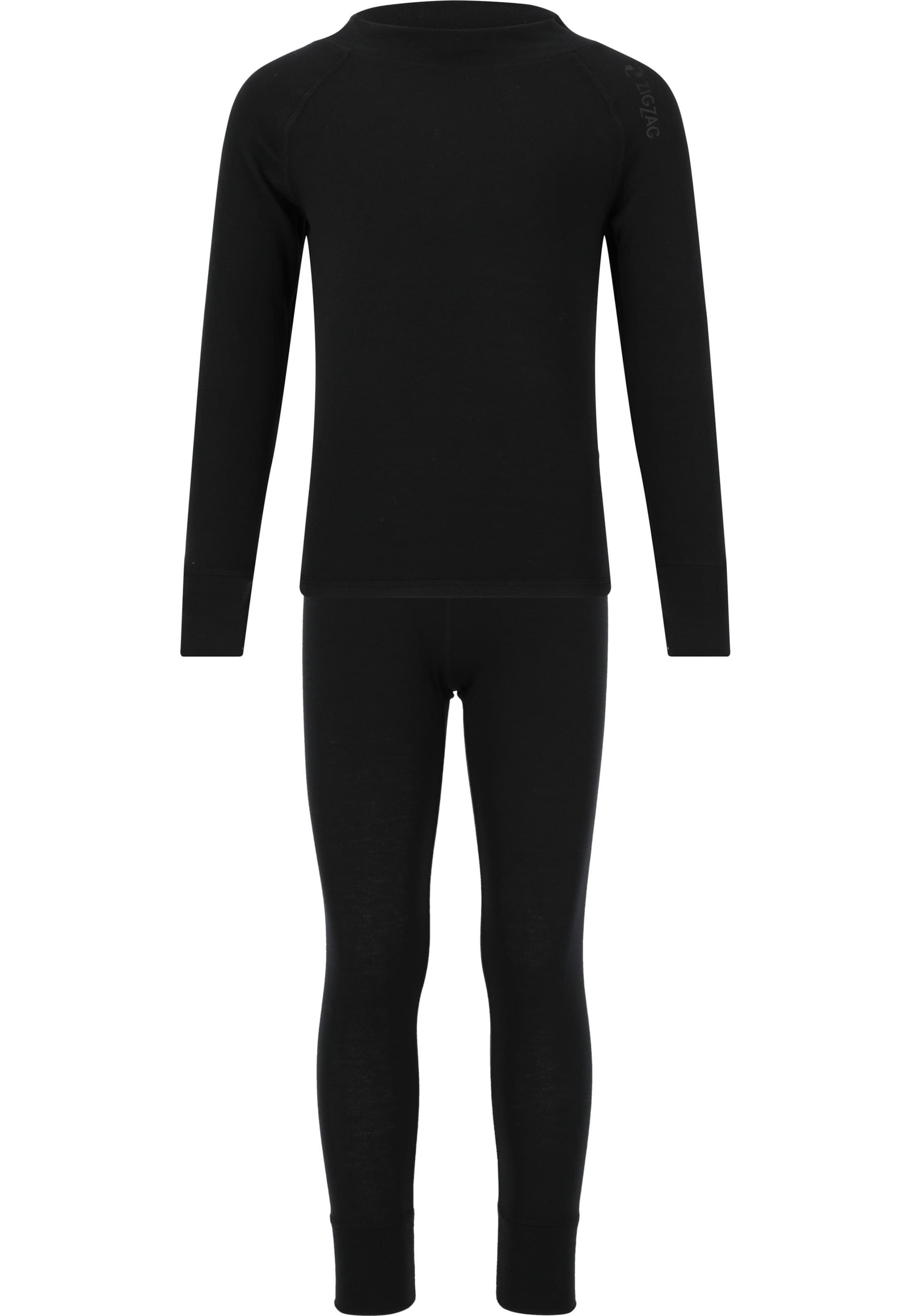 ZigZag Sportunterwäsche 'Panda' in Schwarz: Vorderseite