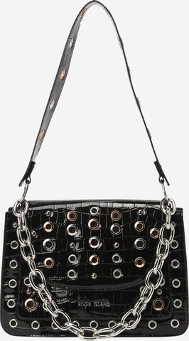 Sac bandoulière 'MEGA EYELET' River Island en noir