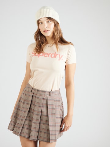 Superdry Póló - bézs: elől