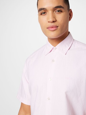 BOSS Orange Regular fit Button Up Shirt 'Rash' in Pink