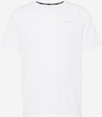 NIKE T-Shirt fonctionnel 'Miler' en argent / blanc, Vue avec produit