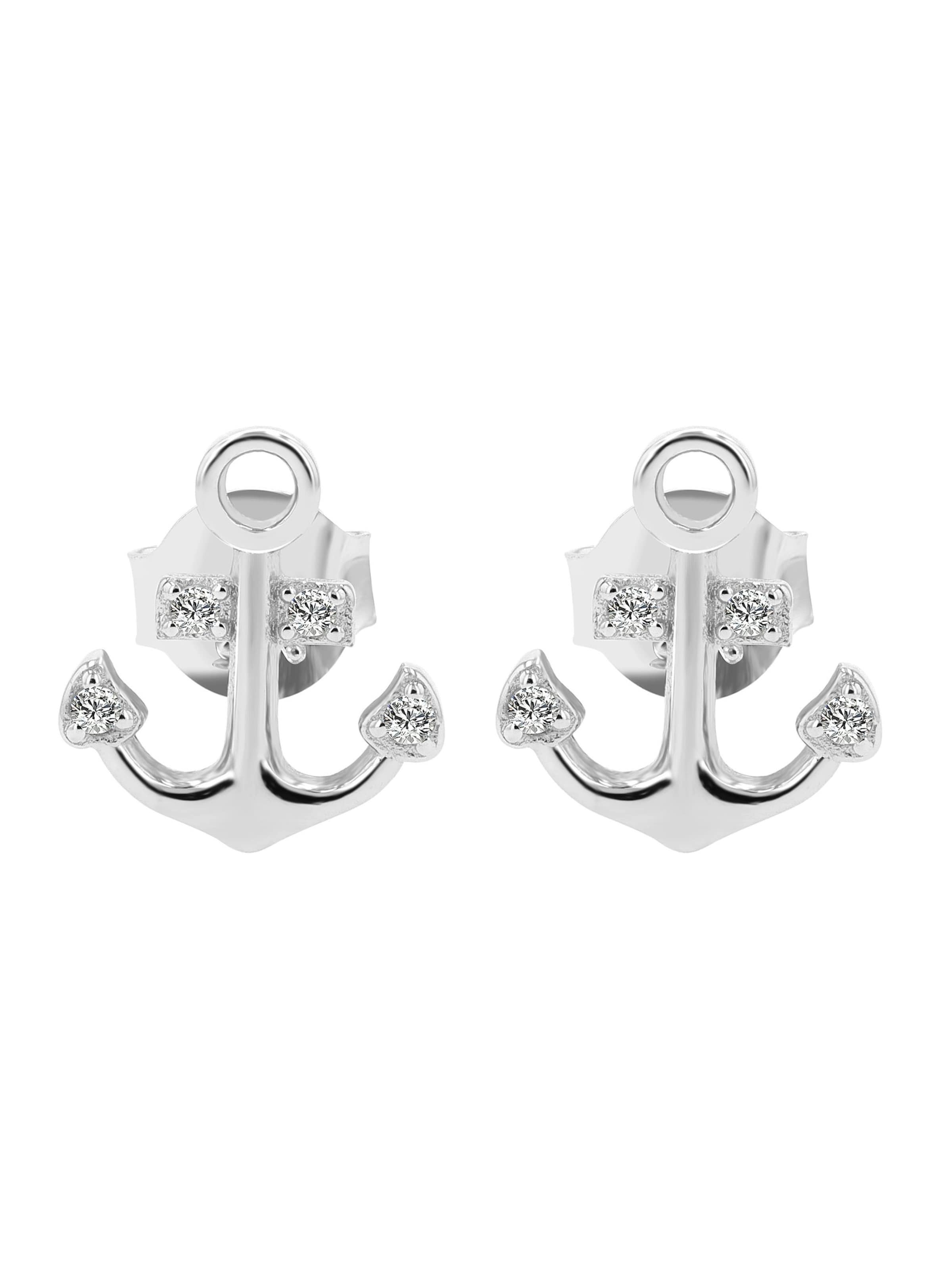 Akzent Earrings 'Lysa, 925 Sterlingsilber, hautverträglich' in Silver: front