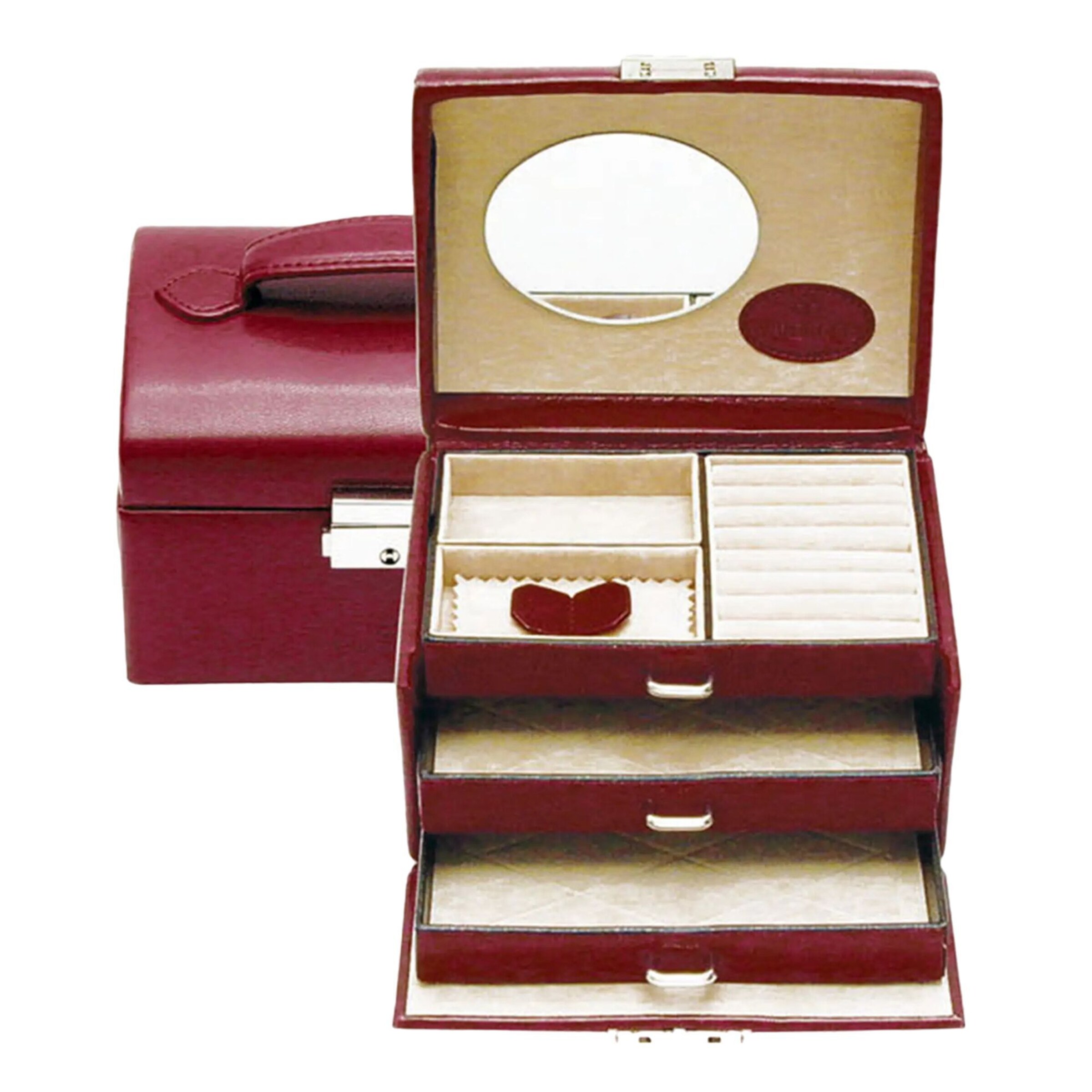 Boîte à bijoux 'Merino' WINDROSE en rouge