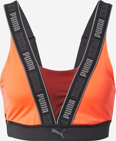 PUMA Soutien-gorge de sport en gris clair / orange clair / rouge carmin / noir, Vue avec produit