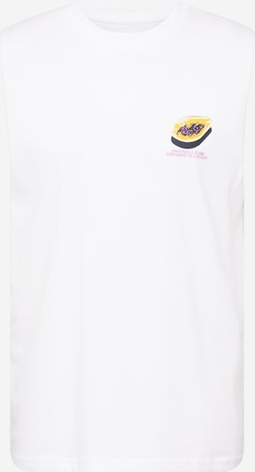 JACK & JONES T-Shirt 'TAMPA' en jaune citron / anthracite / mauve / blanc, Vue avec produit