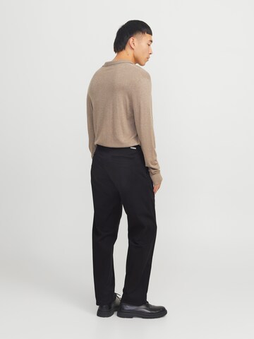 JACK & JONES regular Lærredsbukser 'JPSTKane Barret' i sort