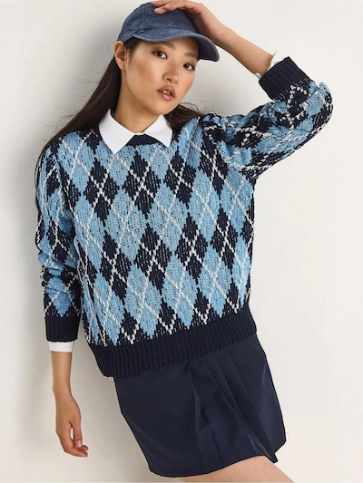 Bianco Lucci Pull-over 'Pullover' en S-M en bleu marine, Vue avec produit
