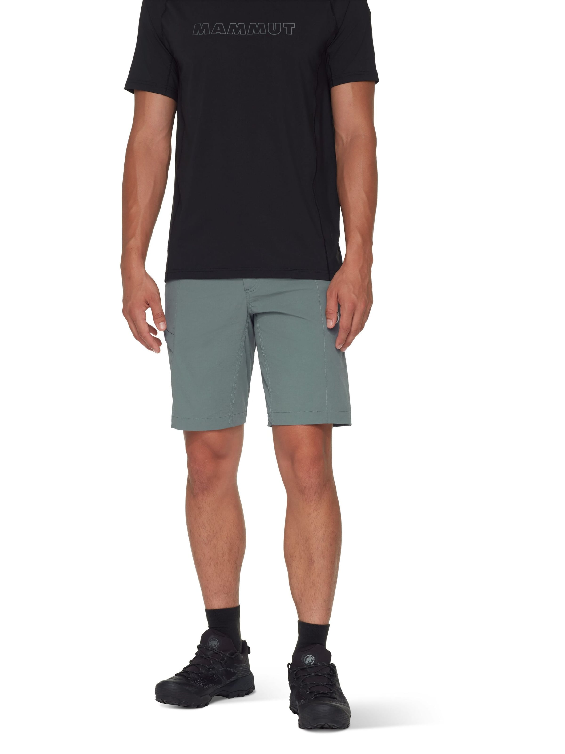 MAMMUT Regular Outdoor Pants 'DUCAN' in Grey: front