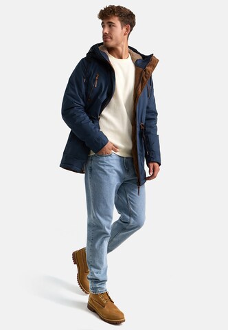 INDICODE JEANS Winterjas 'Gillespie' in Blauw