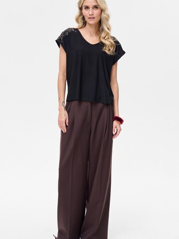 Blue Shadow Blouse in Black