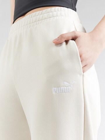 PUMA Zúžený Sportovní kalhoty 'ESS Small No. 1' – bílá